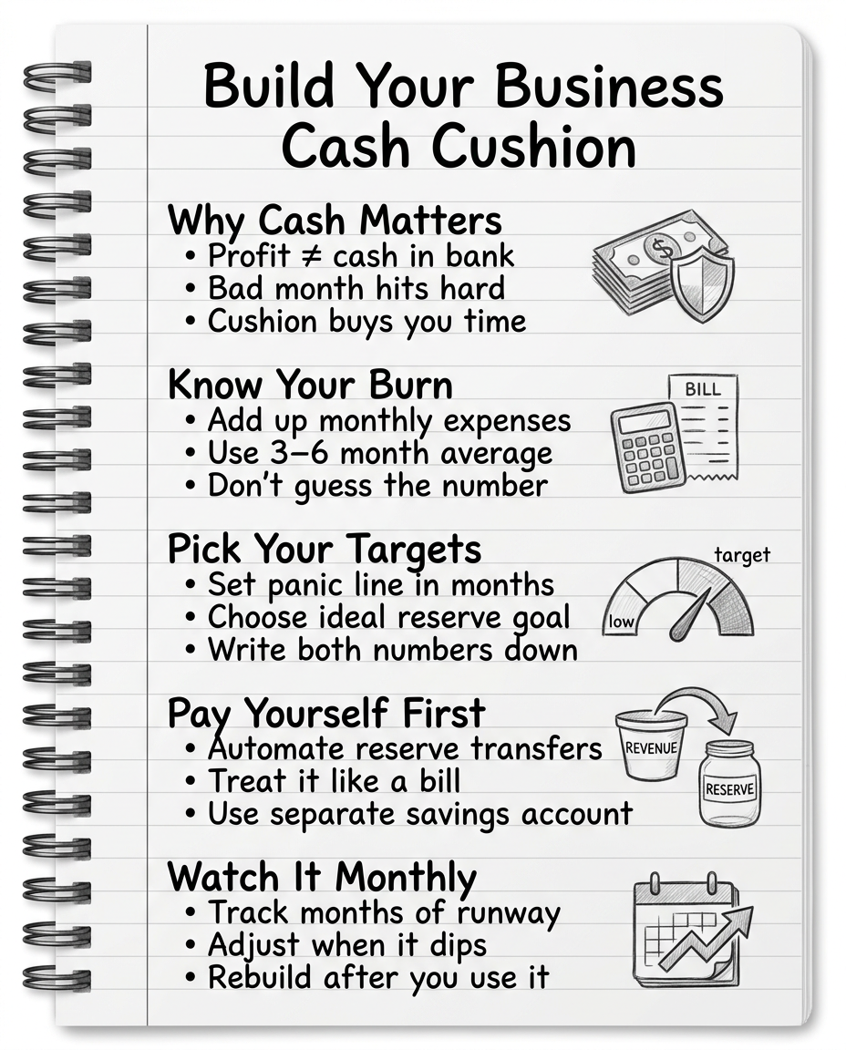 Build Your Business Cash Cushion — infographic